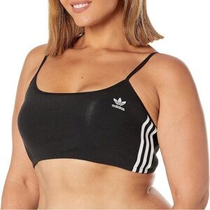 NWT Adidas Originals Women’s Plus Size 1X Bra Top Black Stripe Bralette